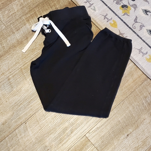 Monrow Lace Up Front Lounge/Gogger Pants/ Small ⚜️🖤⚜️ - Picture 2 of 7